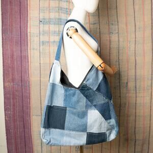 Custom upcycled hobo bag
